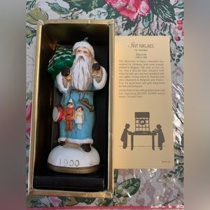 Vintage 1900 Belgium Santa Sint Niklaes Christmas Ornament